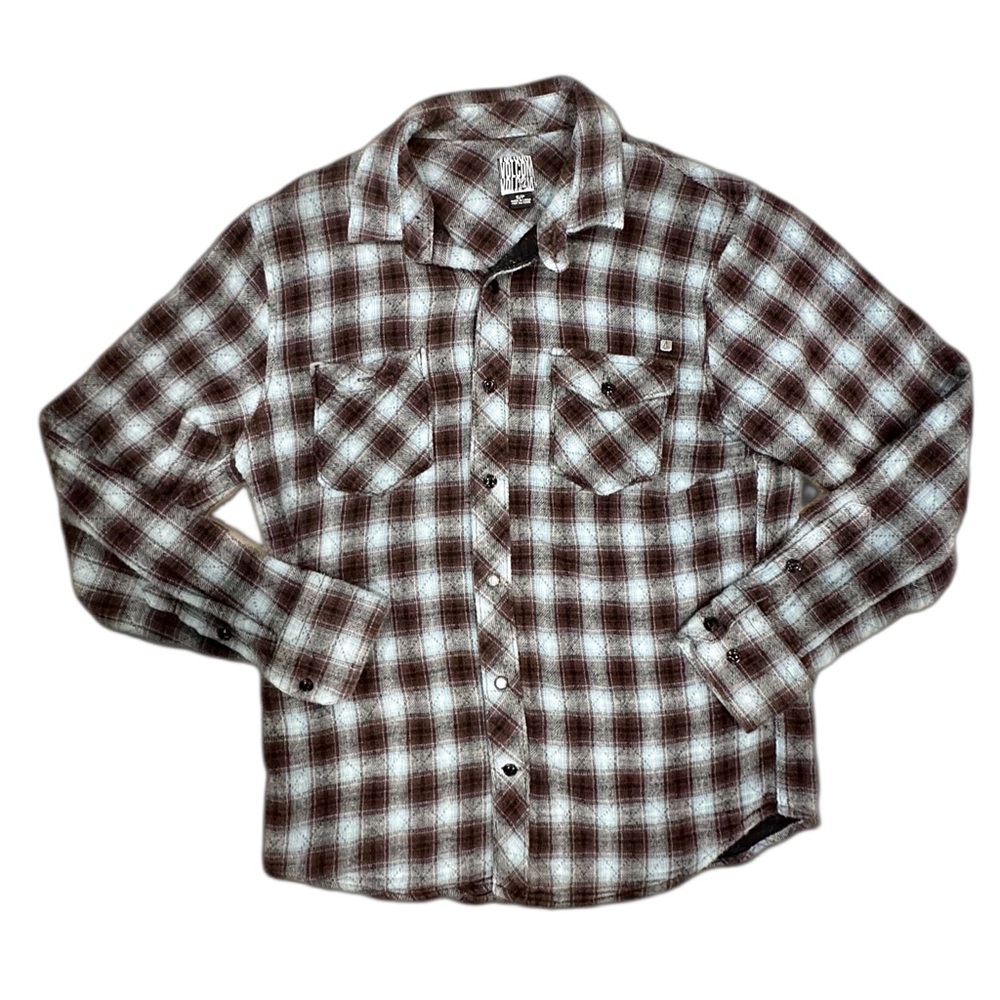 Volcom Flannel Shirt - Men’s Small Blue/Brown pattern